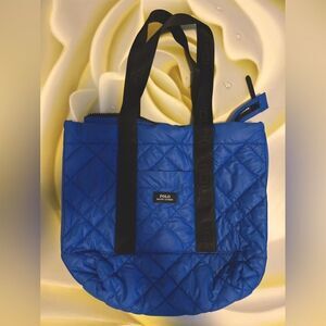 Blue Polo Ralph Lauren Quilted Shoulder bag NEW